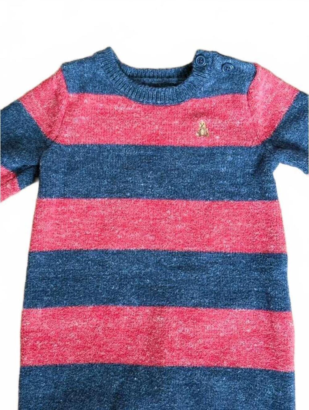 Baby Gap Striped Knit One-Piece Romper 6-12 Months